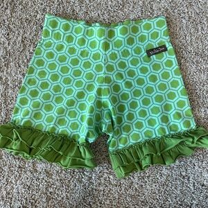 Matilda Jane Green Puzzle shorties size 10 EUC